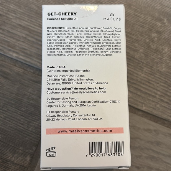 New- unopened! Maelys “Get Cheeky” Cellulite Oil - Picture 4 of 6